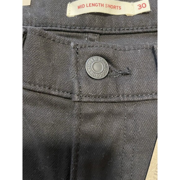 Levi's Women's Mid-Length Black Denim Jean Shorts, Size 30 - Picture 8 of 10